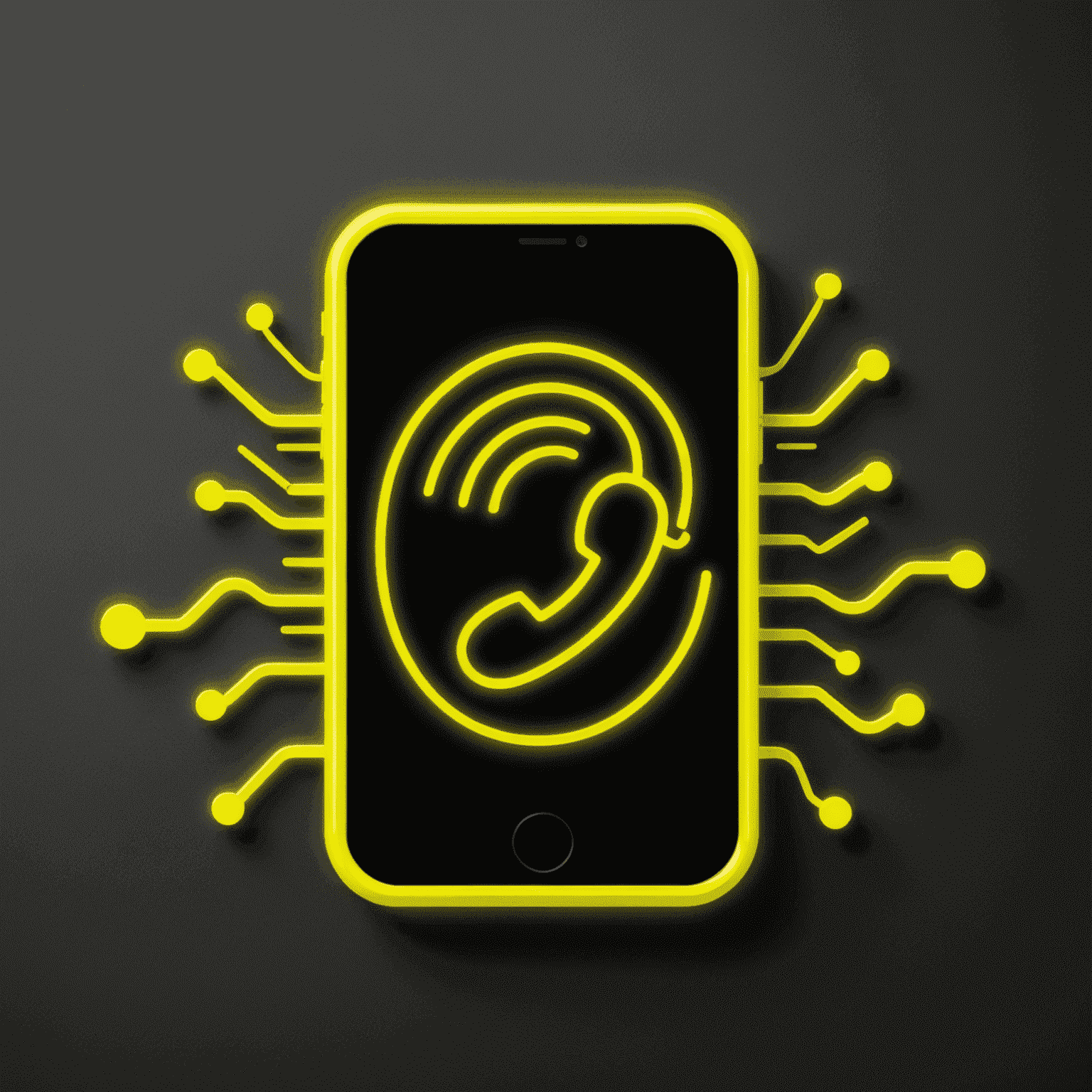 A neon yellow phone icon with sound waves, representing voice calling plans